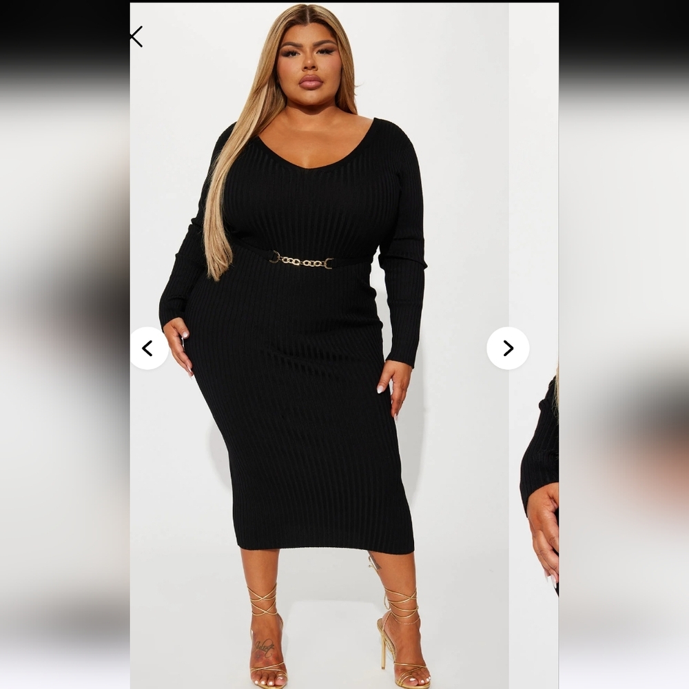 Fashion Nova Women's 1X Rocking Baddie Dress